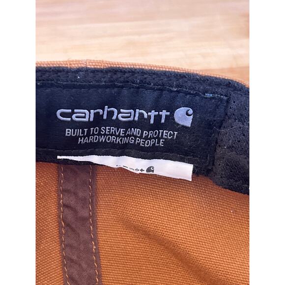 Carhartt Canvas Cap Adjustable Brown Cotton Adult Outdoor Hat Hunting - Picture 8 of 9